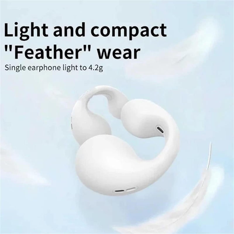 klarako Trimetica Earbuds,Wireless Bone Conduction Earbuds,Open Ear Headphones Waterproof,Bone Conduction Headphones Bluetooth (Black) - Image 4