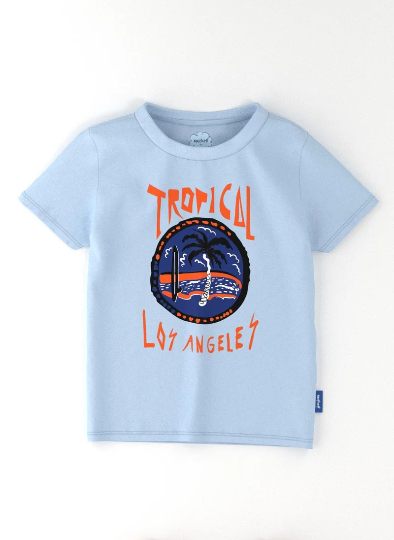 نوتيناتي Nautinati Boys' Cotton Graphic Chest Print T-shirt