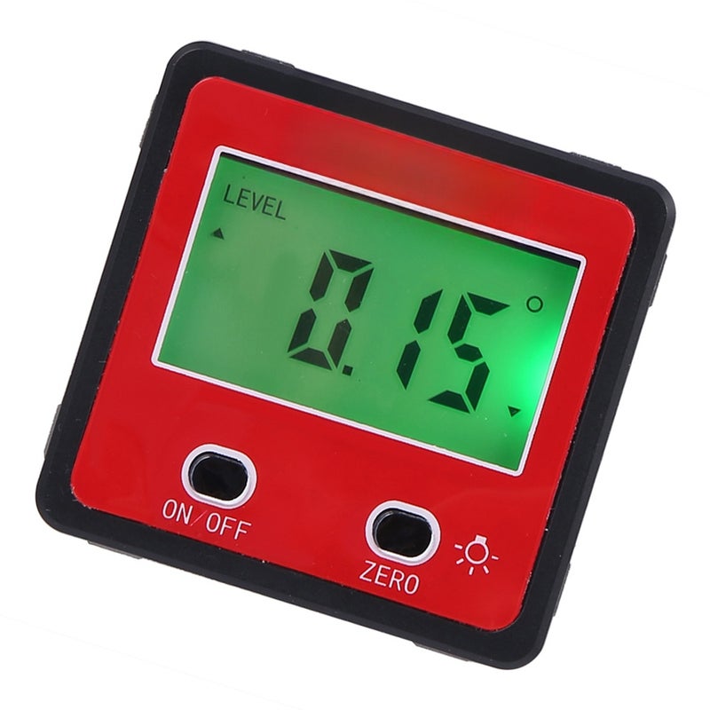 HAPSTONE Horizontal Angle Meter Digital Inclinometer Electronic Level Box Magnetic Base Measuring Tools Red - Image 1