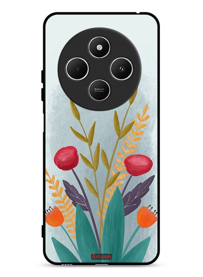 Tolwak Xiaomi Redmi 14C 4G Protective Case Cover Plants Drawing Art - Image 1
