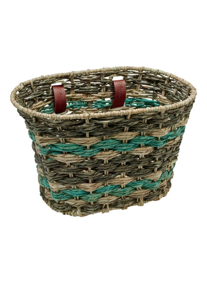 Electra Bicycle Company Electra Natural Espresso Palm Frond Basket Seafoam - Image 1