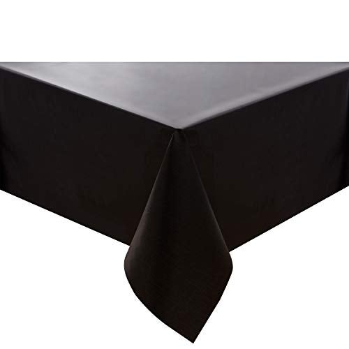 NLMUVW Square Vinyl Tablecloth 100 Waterproof Oil Proof Spill Proof PVC Table Cloth Wipe Clean Table Cover for Kitchen Dining Picnic 54 x 54 inch Black