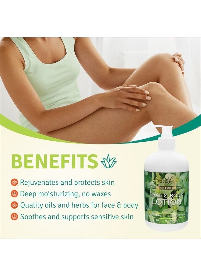 Aloe Life - Face & Body Lotion, Concentrated Formula, Hydrates Dry Skin, Contains Antioxidants, Minerals, & Herbal Extracts, Pleasant Grapefruit Scent, Safe For All Skin Types, Gluten-Free (16 oz) - Image 1
