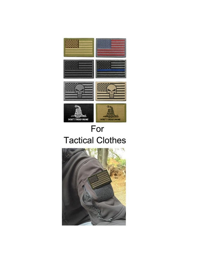 WZT Bundle 8 Pieces American Flag Tactical Morale Military Patch Set - Image 3