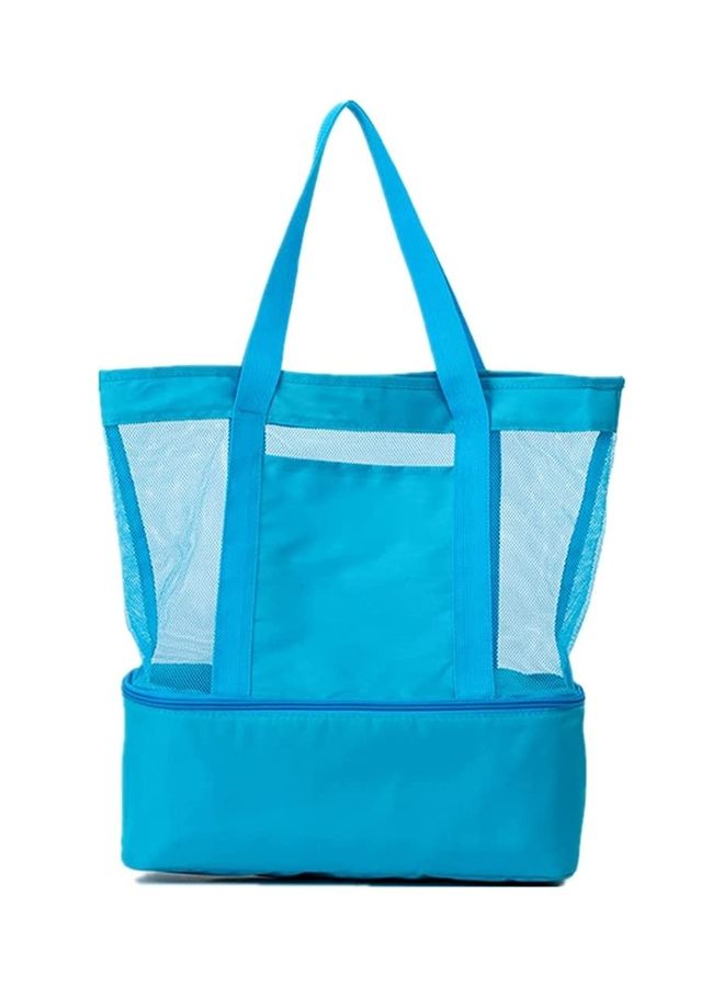 Mesh Beach and Picnic Tote Bag with Insulated Compartment - Image 1
