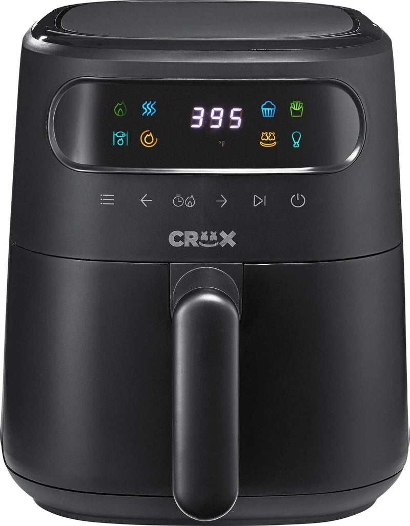 CRUX x Marshmello 3.0 QT Digital Air Fryer with TurboCrisp Technology, Touch Screen Temperature Control, Timer and Auto Shut-off, Fully Programmable, Silicone Cupcake Molds Included, Black - Image 4