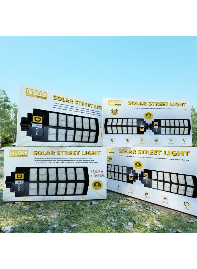 دينكس مصباح طاقة شمسية مع بطارية بسعة 25000 مللي أمبير وجهاز تحكم عن بعد لإضاءة الطرق والحدائق - Image 5