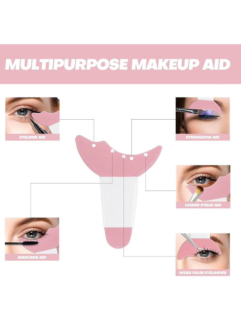 Oasisgalore 2Pcs Silicone Eyeliner Stencil Mascara Shield Applicator Guide Tool Eye Makeup Tool for Beginners Pink - Image 5