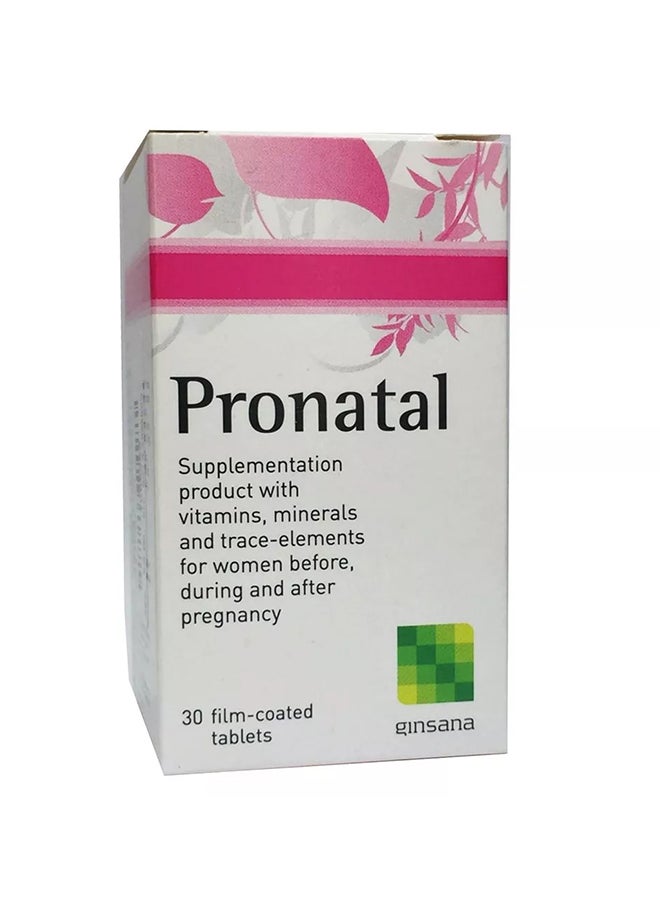 Ginsana Pronatal 30 Film Coated Tablets  - Image 1