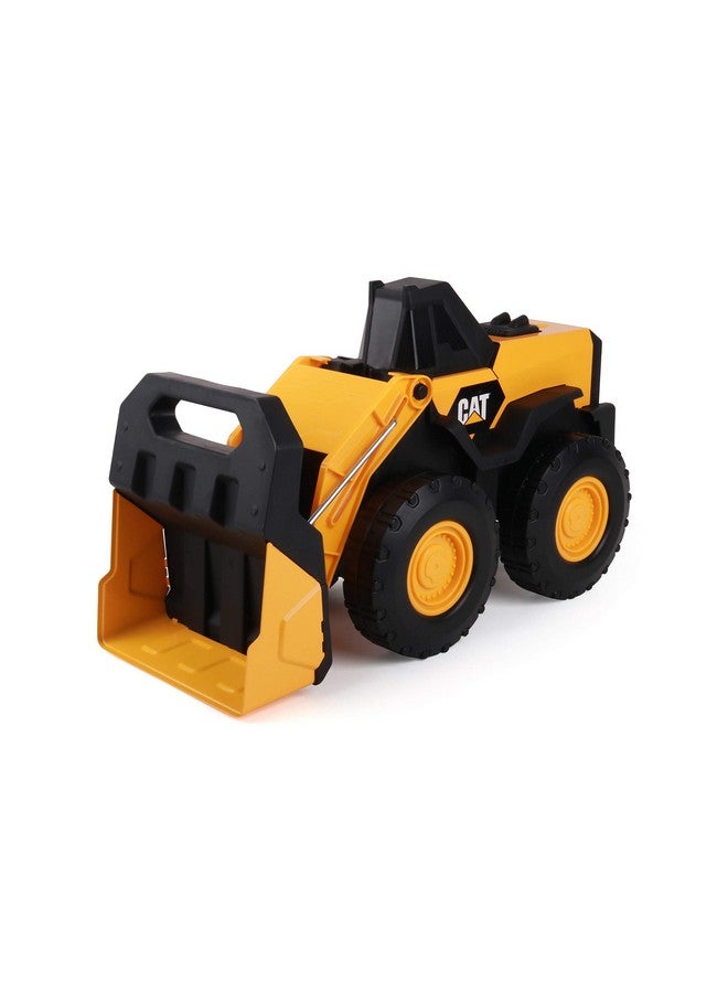 CAT Construction Toys, Steel Wheel Loader 16” - Real Steel Body, Working Arm & Bucket, Oversize All-Terrain Wheels, Heavy-Duty Construction Vehicle for Indoor/Outdoor Play, Kids Ages 3 + - Image 2