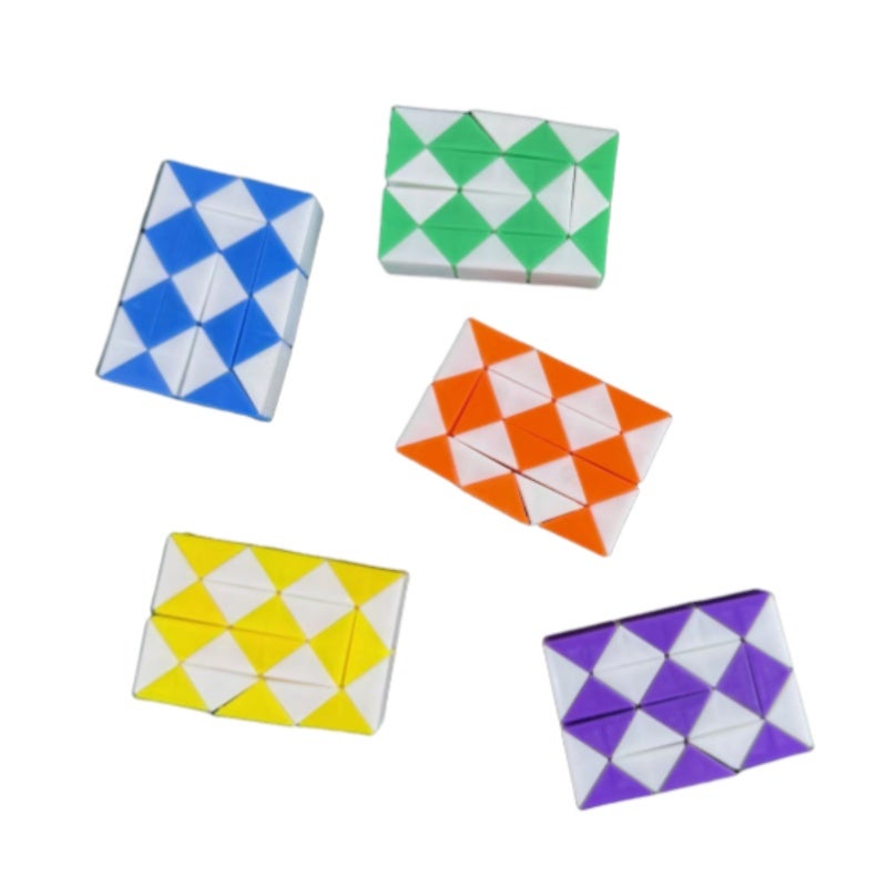 Fidget Snake Cube - 5-color Visually Stimulating Builds Fine Motor Skills Hand Hold Size for Kids Adults Teens Classroom Rewards Party Favors - Image 1