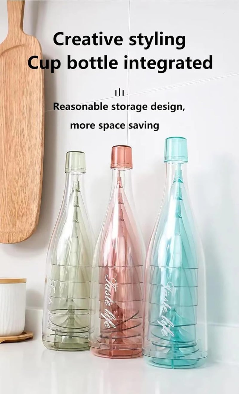 Lavnik Champagne Flutes 5 PCS Set Portable and Reusable Stemware with Storage Bottle Tall Glass Bar Accessories Wine Glass with Storage Bottle Stackable Champagne Glass for Weddings and Parties - Image 5