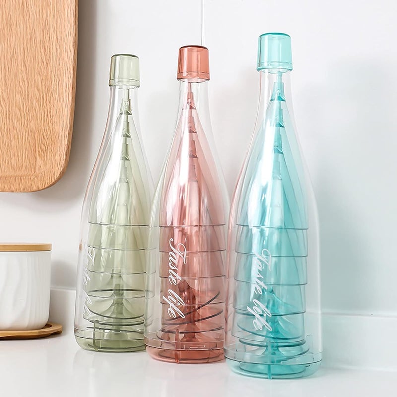 Lavnik Champagne Flutes 5 PCS Set Portable and Reusable Stemware with Storage Bottle Tall Glass Bar Accessories Wine Glass with Storage Bottle Stackable Champagne Glass for Weddings and Parties - Image 4