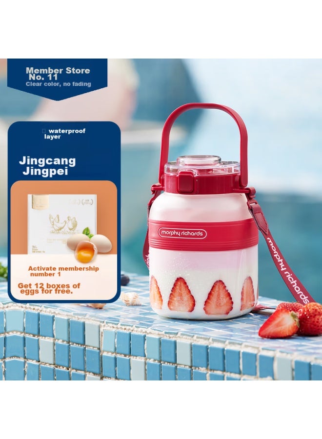 مورفي ريتشاردز Mofei Electric Juicer Second Generation, كوب عصير لاسلكي, كوب عصير محمول للخارج, آلة عصير, كوب سفر للعصير, كوب Fat Ton, كوب محمول, Mr9805 Red, No. 1 متجر الأعضاء - Image 1