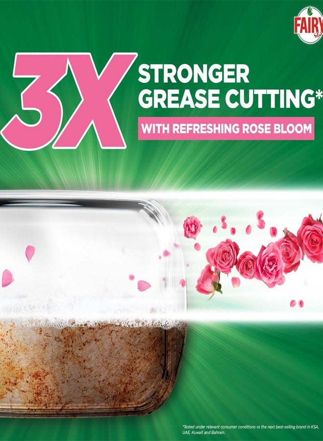 Fairy Rose Bloom Dishwash Liquid 3x800ml Pack of 3 - Image 2