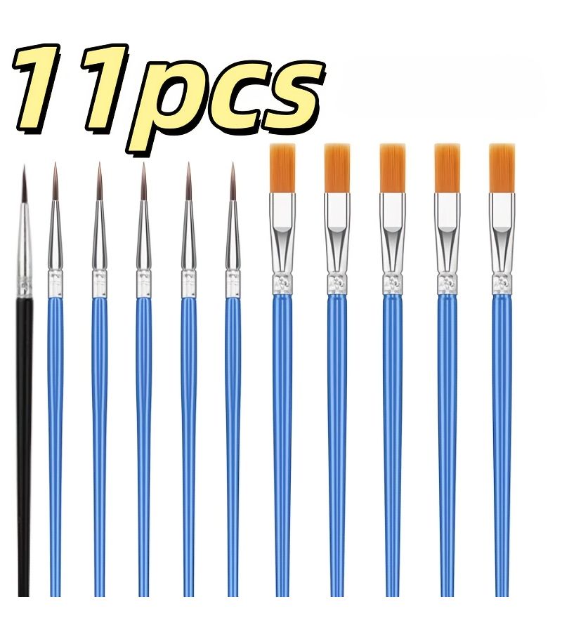 11Pcs Color Pens For Model Painting Hand Tools Hook Facial Tracing - Image 1