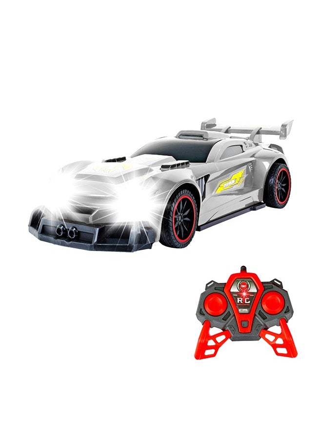 1:10 Scale LED Light-Up Grey R/C Racing Car – 2.4G High-Speed Remote-Controlled Car with Dynamic Lights, Durable Construction & Powerful Motor, Indoor & Outdoor Fun, Perfect for Kids Aged 3+ - pzsku/Z914353C9517E73CA6367Z/45/_/1740132680/b5443bfc-f62e-4a92-8126-7b5d189b0b45