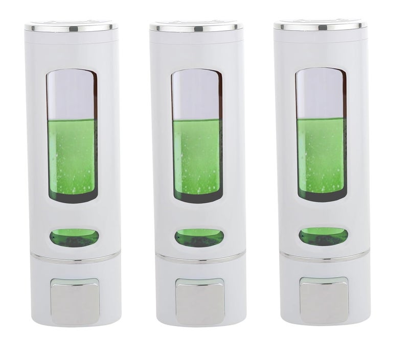 Snitch ABS Wall Mounted Liquid Soap Dispenser for Bathroom 400ml White 3 - Image 1