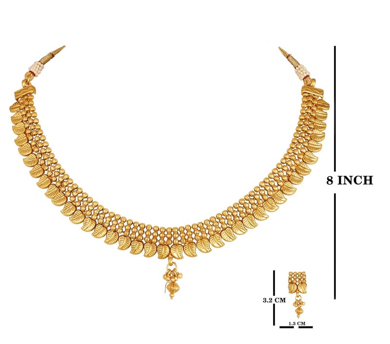 JFL - Jewellery for Less Copper Gold Plated Necklace Set for Women & Girls.… - Image 4