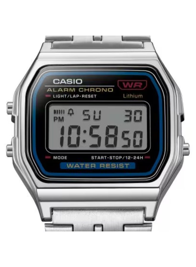 Casio Vintage Unisex Quartz Stainless Steel Digital Watch A159W-N1DF - Image 1