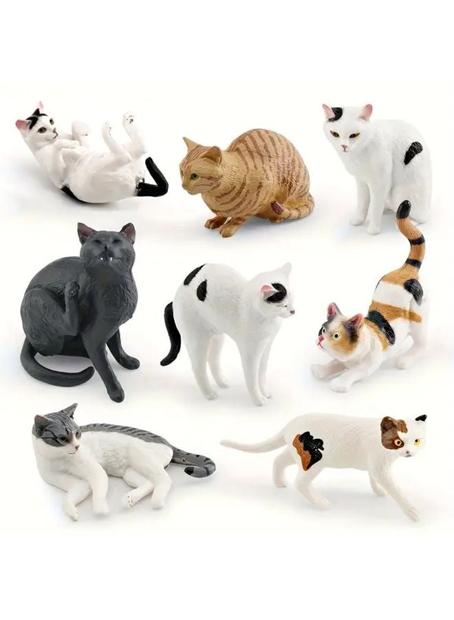 Lifelike Tricolor Cat Figurine PVC Educational Toy American Shorthair Orange Cat Model 1567 - Image 2