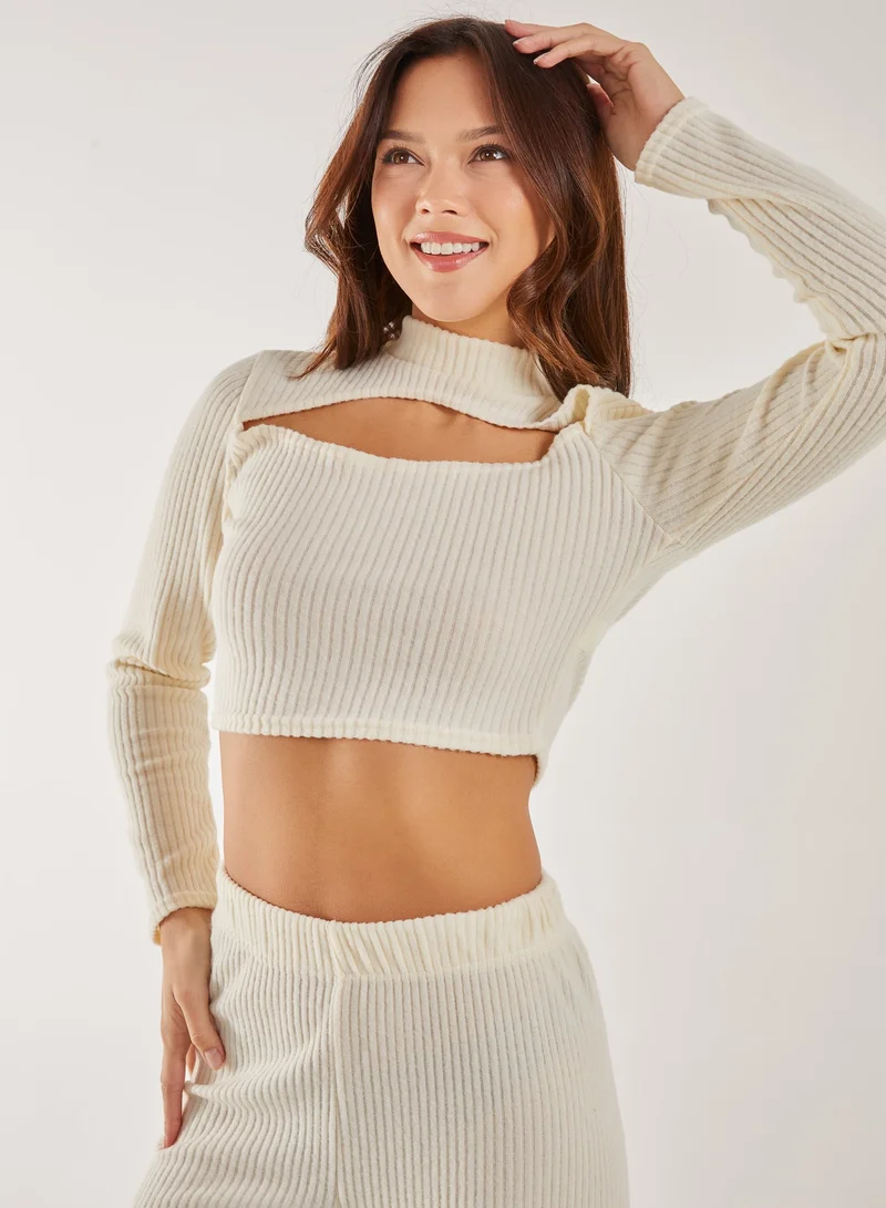 Pink Vanilla Soft Brushed Letterbox Long Sleeve Top