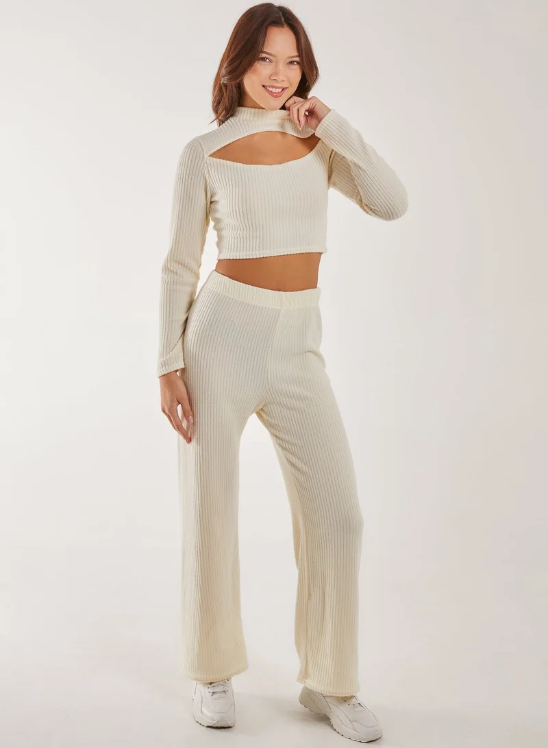 Pink Vanilla  Soft Brushed Letterbox Long Sleeve Top for Women | Best Price UAE