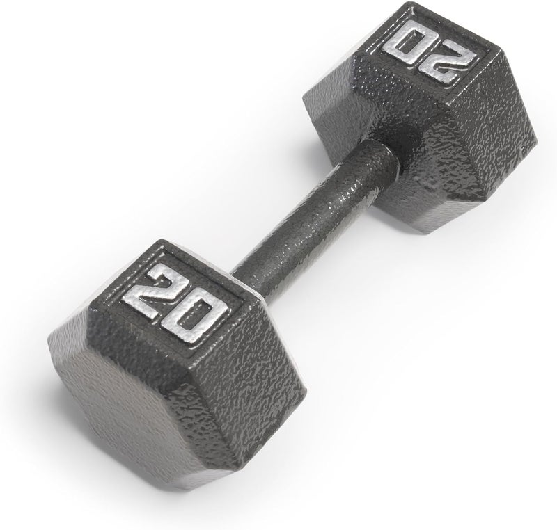 Marcy Cast Iron Hex Dumbbells Collection - Available size from 3-lb to 100-lb, SOLD INDIVIDUALLY - Image 1