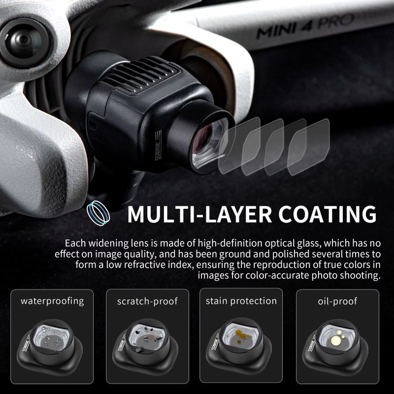 اكسسوارات DJI من STARTRC مناسبة لـ مكبر صوت وعدسة زاوية واسعة 110 درجة لـ جهاز DJI Mini 4 Pro - Image 4
