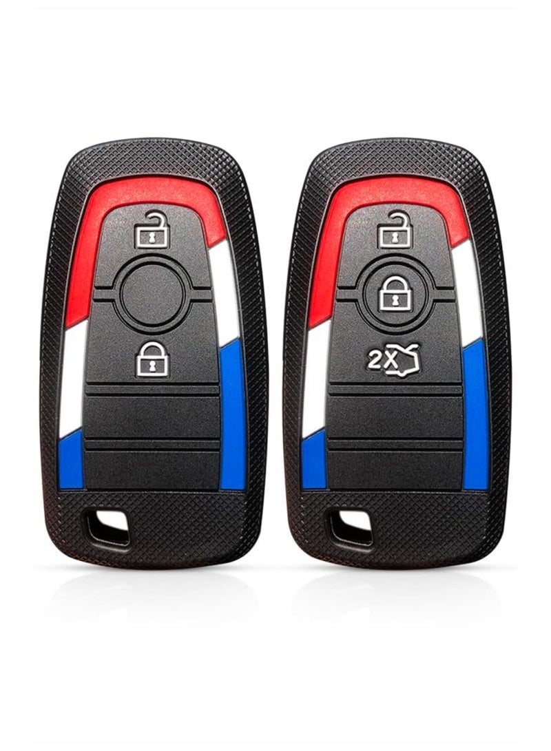 7Cylinder TPU Durable Key Fob Cover Compatible with Ford Bronco - 2Pcs, 2 Buttons. - Image 1