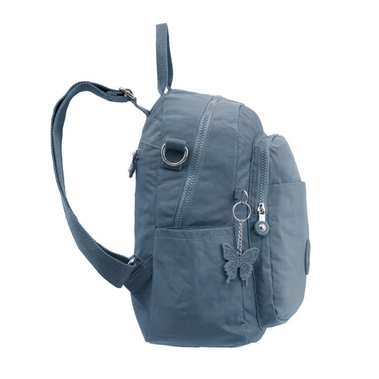 CAPRICE COLLECTION Unisex Medium Backpack – Blue, Water-Resistant Nylon, 15L, Adjustable Straps - Image 4