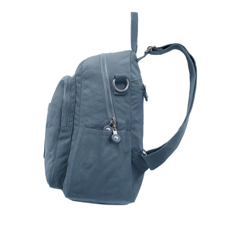 CAPRICE COLLECTION Unisex Medium Backpack – Blue, Water-Resistant Nylon, 15L, Adjustable Straps - Image 3