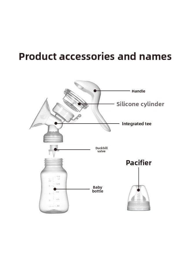LANGMANNI Manual Breast Pump - High Suction Strength for New Moms, Comfortable Milk Expression and Lactation Aid - Image 3