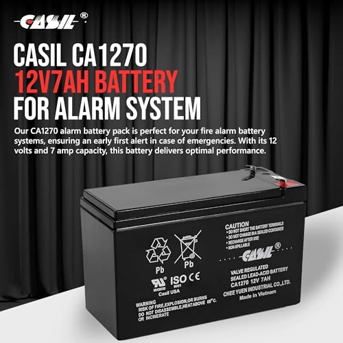Casil CA1270 12V 7Ah Alarm Battery for First Alert, ADT, Home Security Systems - Image 2
