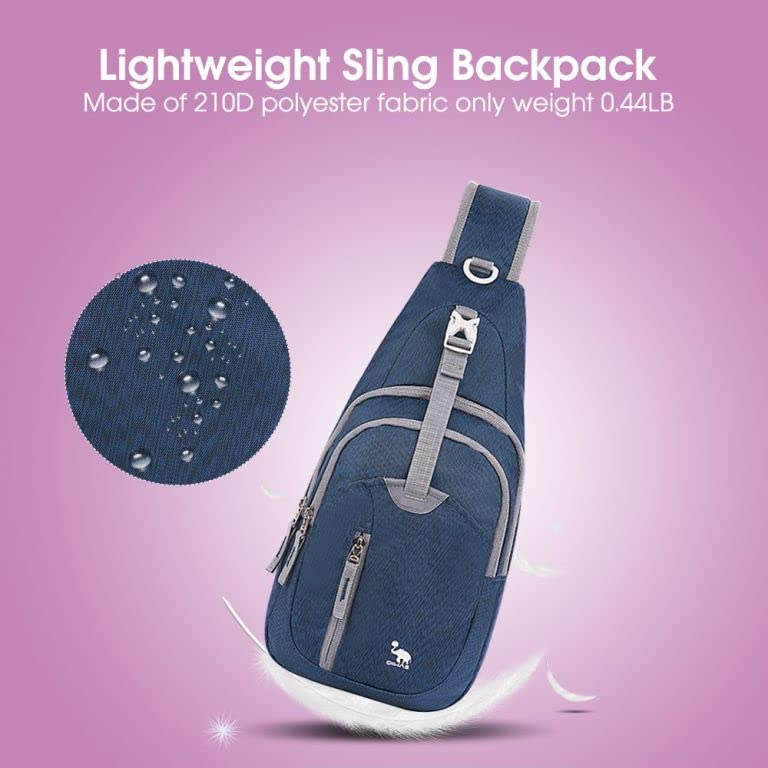 Kimlee Sling Bag Crossbody Bags Men, Travel Hiking Chest Daypack for Women One Strap Backpack Lightweight Over Shoulder Bag - Image 5