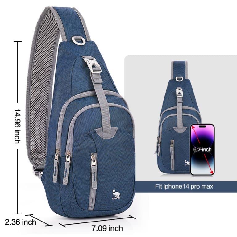 Kimlee Sling Bag Crossbody Bags Men, Travel Hiking Chest Daypack for Women One Strap Backpack Lightweight Over Shoulder Bag - Image 2