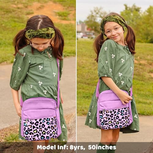 Choco Mocha Girls Purses Age 8-10, Purse for Girls 6-8 10-12 Girl Crossbody Bag for Kids 8-12 Teen Messenger Bag Christmas Gifts，Leopard-pink - Image 2