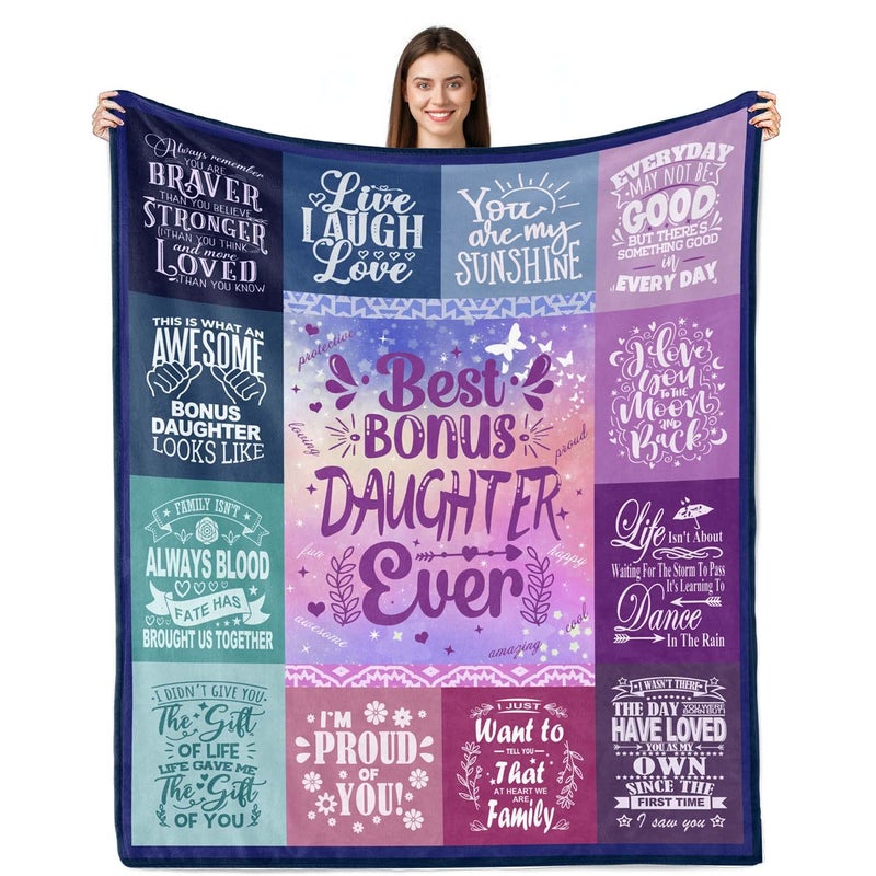 Purple printed flannel blanket (50 x 60 inches) soft and light - Image 1