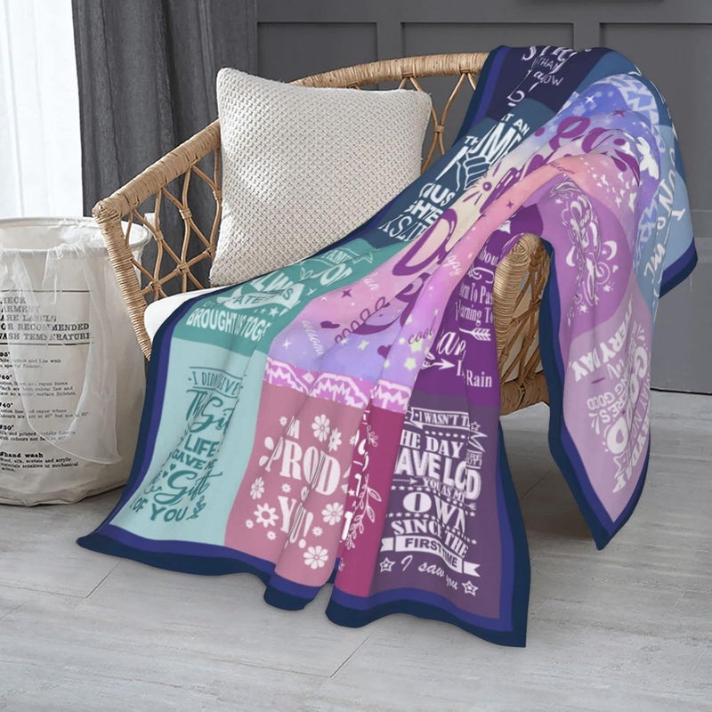 Purple printed flannel blanket (50 x 60 inches) soft and light - Image 4