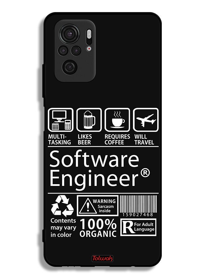 Tolwak Xiaomi Redmi Note 10S Protective Case Cover Software Engineer Sticker - Image 2