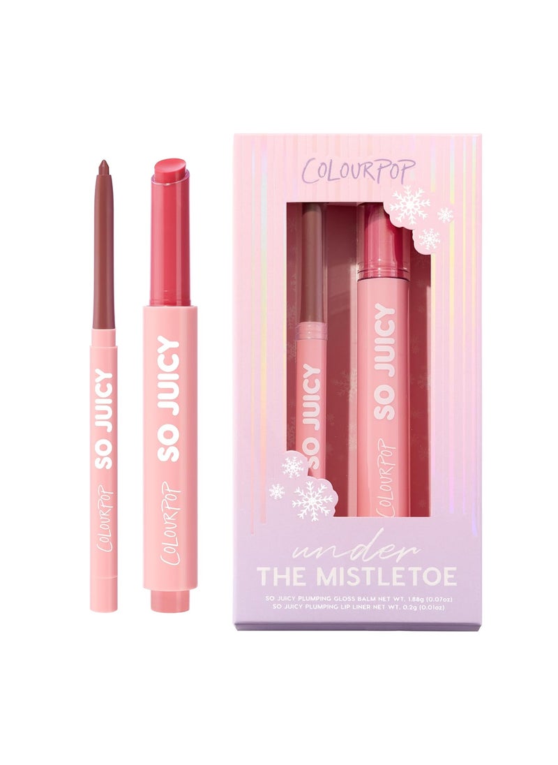 COLOURPOP ColourPop Under the Mistletoe So Juicy Plumping Gloss Balm & Plumping Liner Kit (2 Count) 