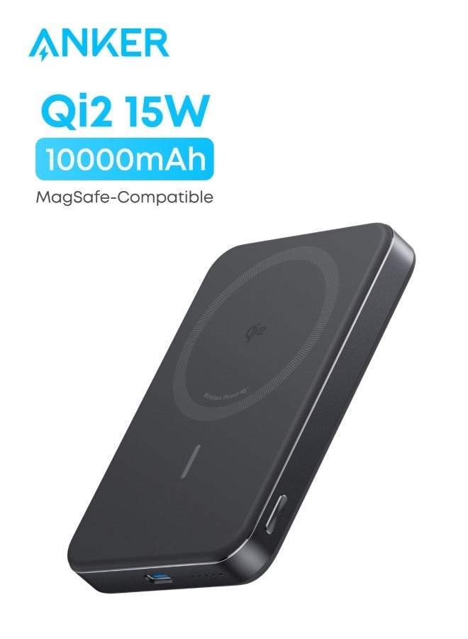 Anker MagGo Power Bank, Ultra-Slim 10,000mAh Magnetic Portable Charger, Qi2 Certified 15W Ultra-Fast MagSafe-Compatible Battery Pack, PD 30W, Ergonomic Design, For iPhone 17/16/15/14 Series Only & Zolo USB C to USB C Cable, Braided and Dirt-Free Type C Fast Charging Cable, Slim Connector, for iPhone 17/16 Series, MacBook (240W) (Black, 3.3ft) Bundle - Image 2