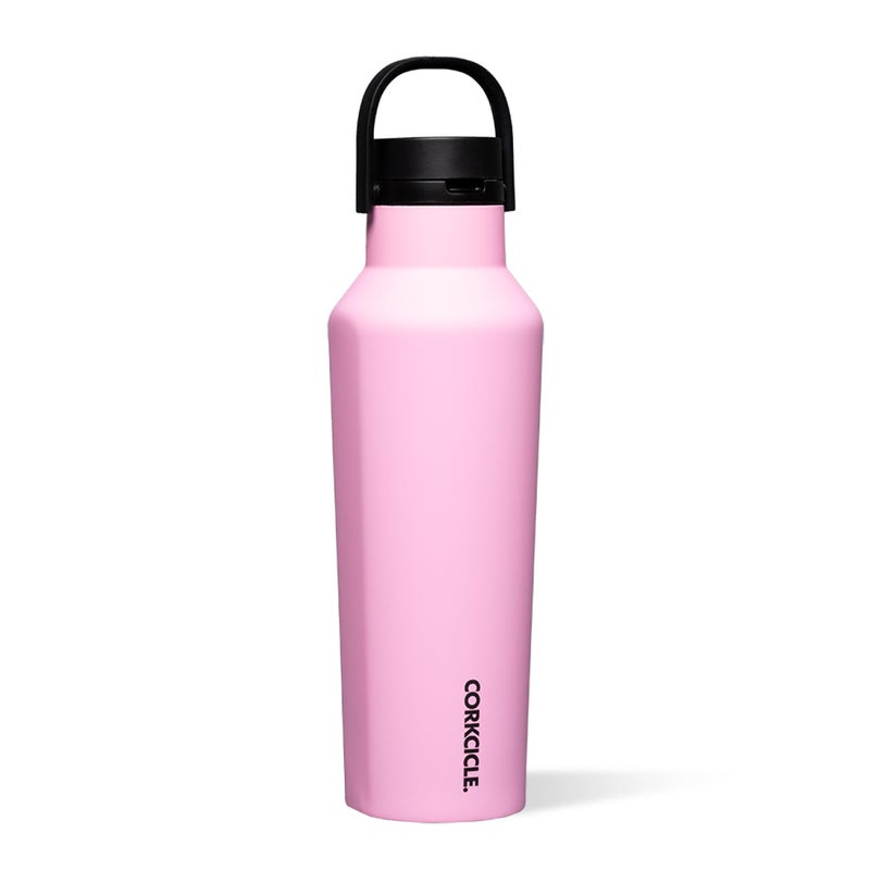 Corkcicle Sport Canteen Insulated Tumbler  Sun-Soaked Pink  20 oz - Reusable Water Bottle Keeps Beverages Cold for 25 Hours & Hot 12 Hours - Cupholder Friendly Tumbler with Screw-On Cap - Image 1
