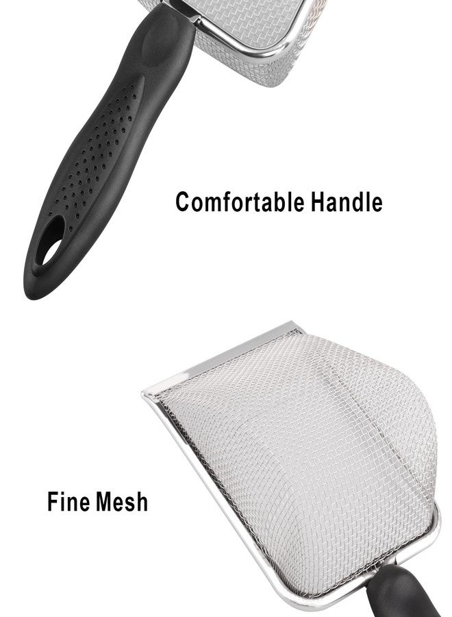 Aiicioo Reptile Stainless Steel Sand Scoop Metal Shovel Sifter Fine Mesh Terrarium Substrate Cleaner Corner Sifter Pooper Scooper Cat Scoop for Reptile Litter Box - Image 3