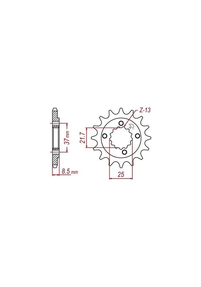 Wivplex 520 15T Motorcycle Front Sprocket - Image 2