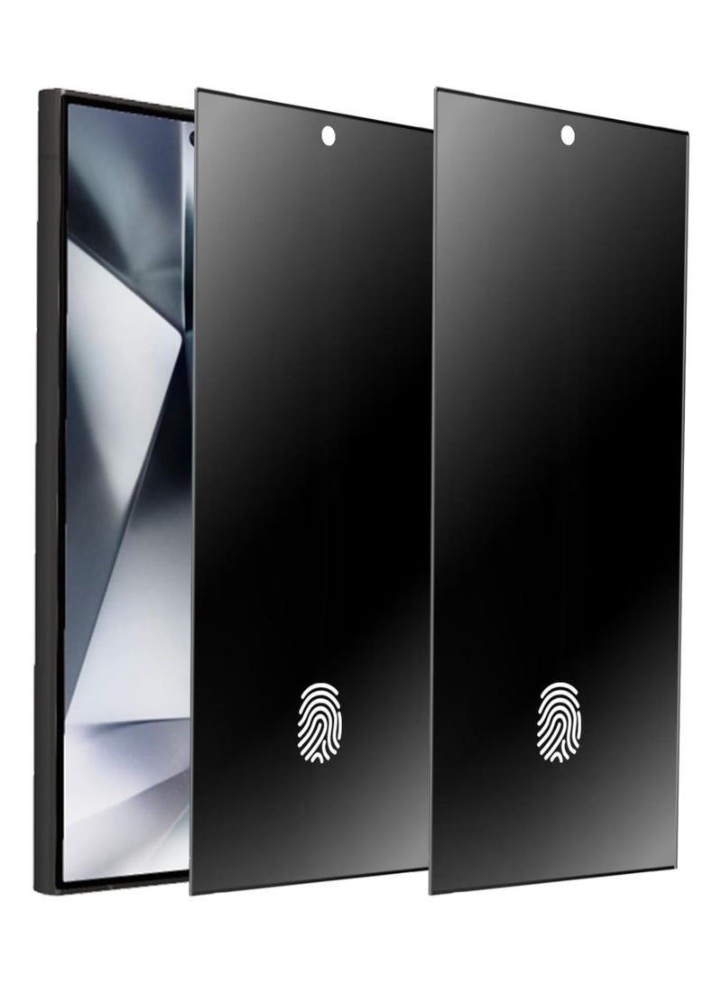 ICARLUS For Samsung Galaxy S24 Ultra Privacy Screen Protector 100% Fingerprint Unlock 24° Anti-Spy 9H Durable Tempered Glass 2Pack - Image 1