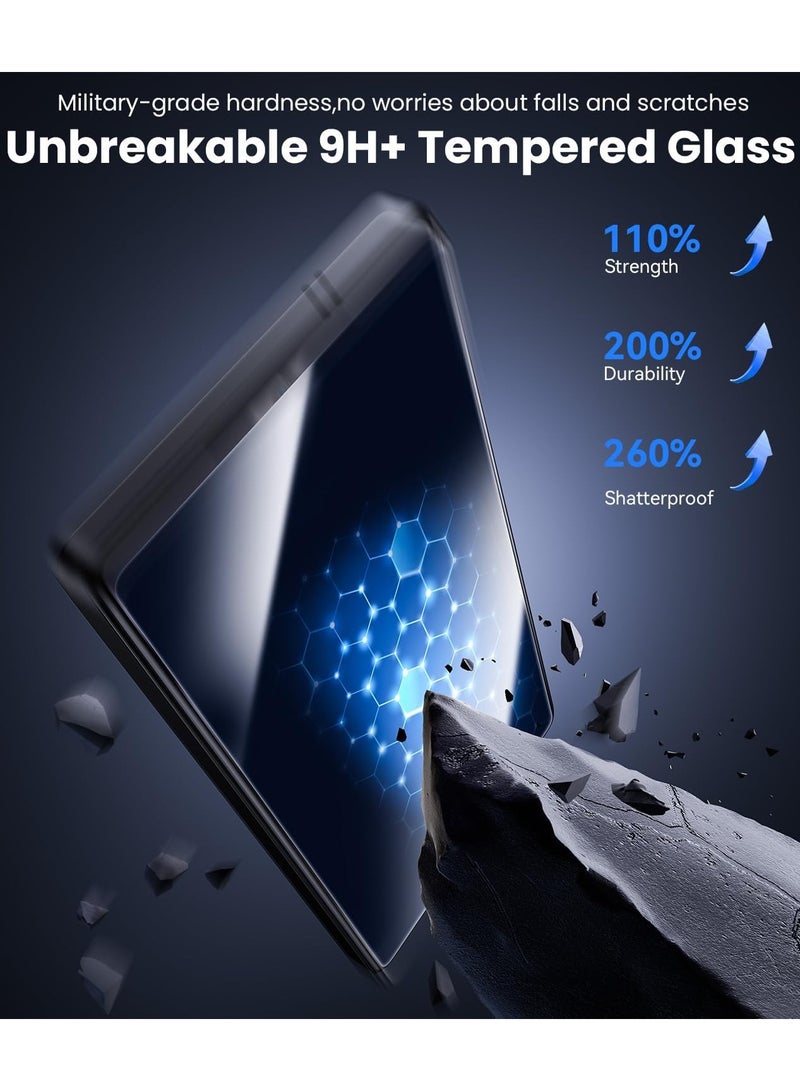ICARLUS For Samsung Galaxy S24 Ultra Privacy Screen Protector 100% Fingerprint Unlock 24° Anti-Spy 9H Durable Tempered Glass 2Pack - Image 4