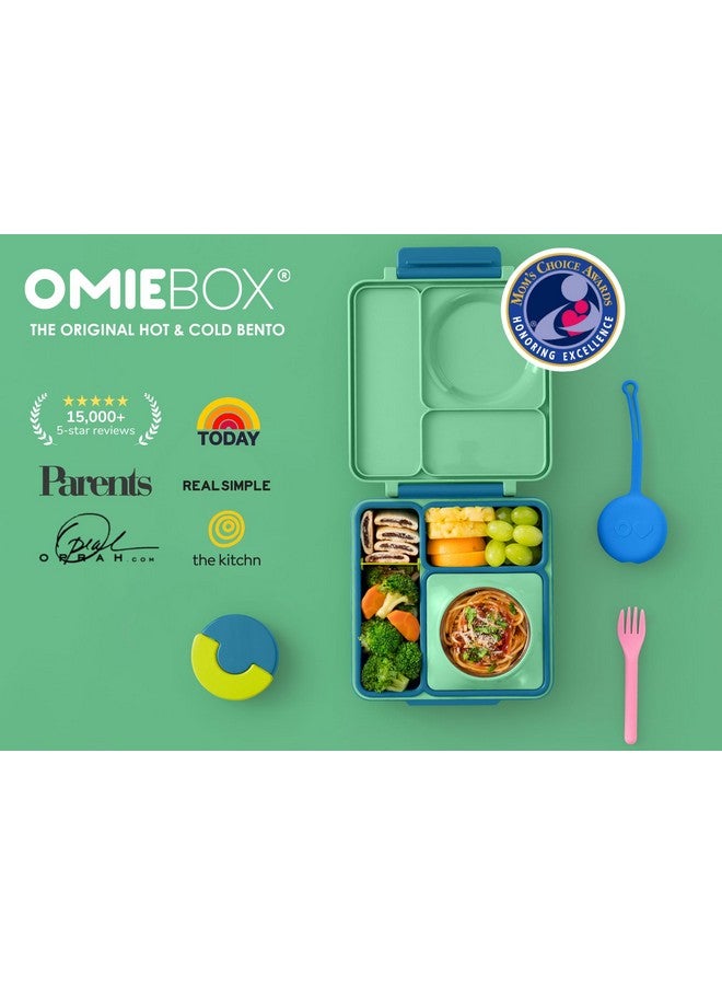 OMIE صندوق أومي أومي للأطفال - صندوق غداء معزول مع جرة طعام مقاومة للتسرب - 3 أقسام، 2 منطقة حرارة - (ميدو) (مفرد) - Image 2