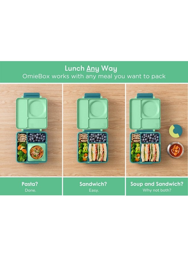 OMIE صندوق أومي أومي للأطفال - صندوق غداء معزول مع جرة طعام مقاومة للتسرب - 3 أقسام، 2 منطقة حرارة - (ميدو) (مفرد) - Image 5