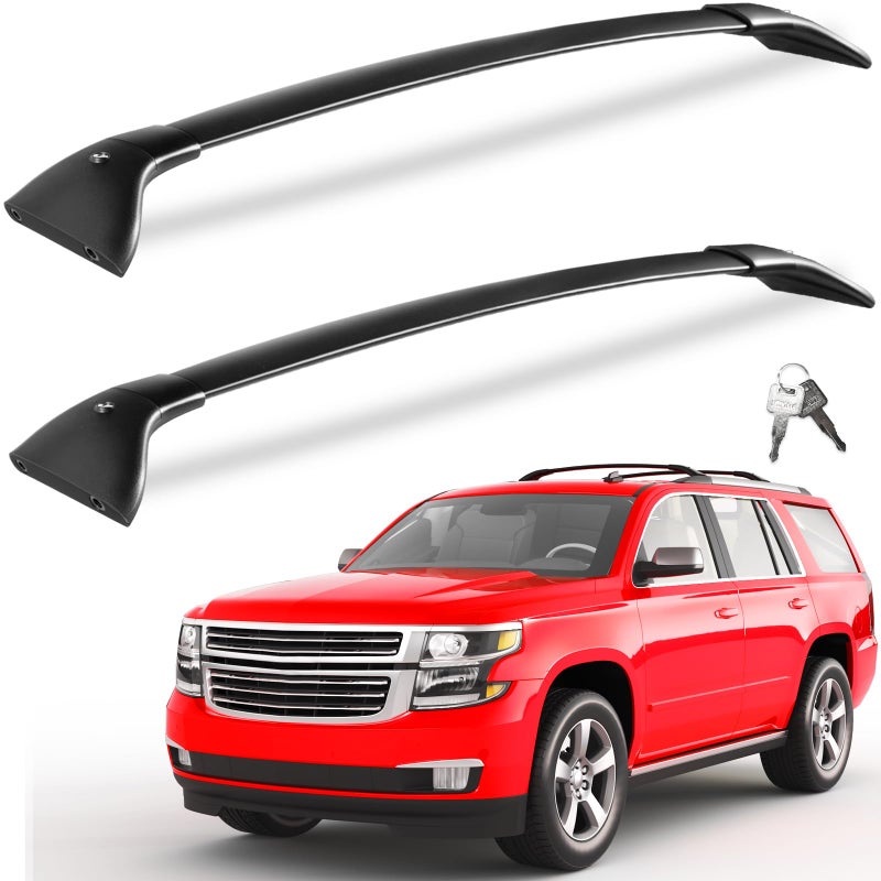 KINGGERI Lockable 330lbs Roof Rack Cross Bars Compatible with 20152020 Chevy Tahoe Chevrolet Suburban GMC Yukon Yukon XL Cadillac Escalade Escalade ESV Heavy Duty Aluminum Roof Rails - Image 3